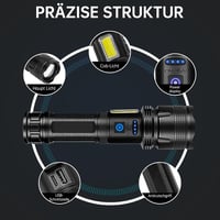 ZEUSFIRE LED Újratölthető Lámpa 2db 100000 Lumen Vízálló Taktikai Zseblámpa 9
