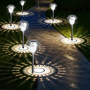 ZEWETO 8 darabos LED szolár kerti lámpa, IP65 vízálló, 2 módú, 10 órás üzemidő