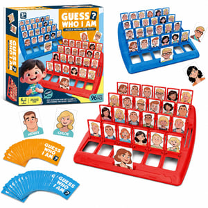 ZexJpr Tko Je To Društvena igra za 2 igrača, obiteljska igra pogađanja za zabave i večernje druženje s 96 karata, interaktivna u stilu "Guess Who"