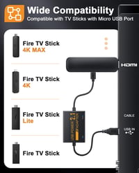 ZEXMTE Fire TV Stick USB tápkábel - TV-ből táplálható, adapter nélkül 6