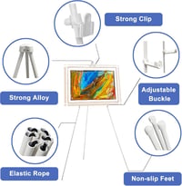 ZEXUPORIUM 160 cm Festőállvány Tripod Esküvői Plakátkiállító Fehér Vászonállvány 3