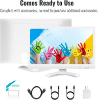 ZFTVNIE érintőképernyős monitor 21,5" Full HD 1920x1080 10 pontos multitouch - fehér 7