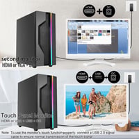 ZFTVNIE érintőképernyős monitor 21,5" Full HD 1920x1080 10 pontos multitouch - fehér 4