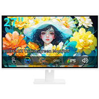 ZFTVNIE 27" gaming monitor osjetljiv na dodir, 2K, IPS, 100Hz, QHD 2560x1440 - bijeli 1