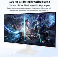 ZFTVNIE 27 hüvelykes érintőképernyős 2K játék monitor IPS 10 pontos érintéssel 100Hz QHD 2560x1440 HDMI VGA USB-C beépített hangszóró fehér 3