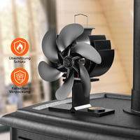 Zgrmbo Kályha Ventilátor 6 Pengés Hőenergiás Kandallóventilátor Hőmérséklet Jelzővel Csendes Áramforrás Nélküli Fa Kályha Kiegészítő 4