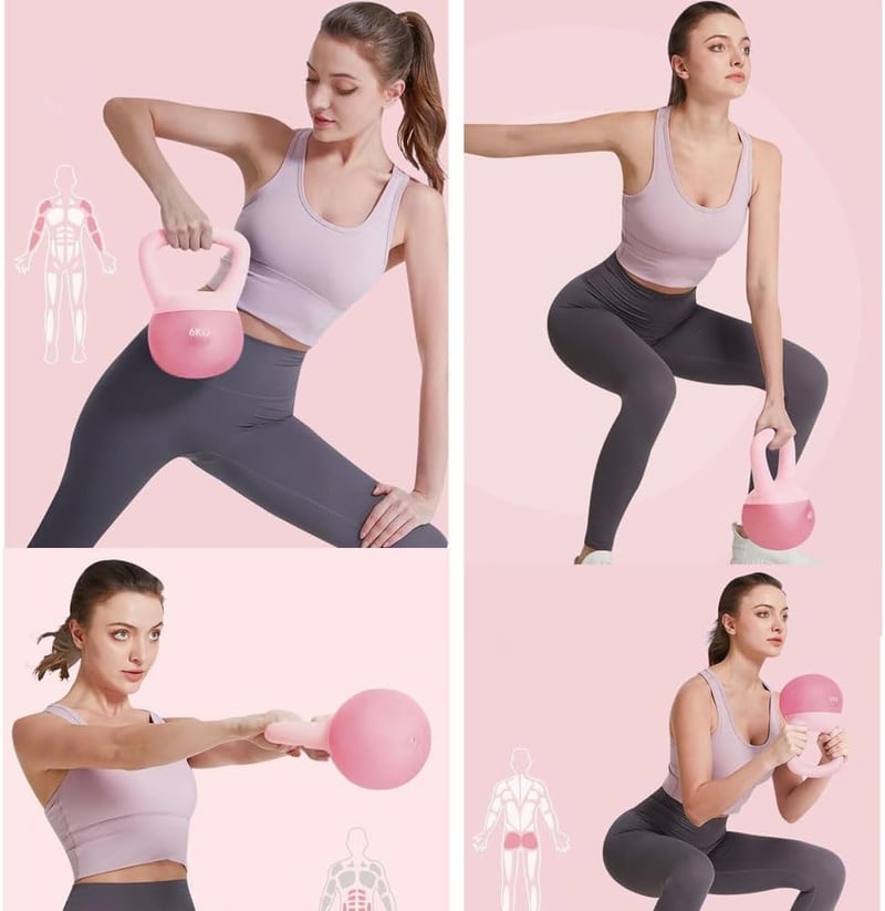 ZhaoCo Soft Kettlebell 4kg-10kg Vasgolyó Edzéshez Nőknek és Férfiaknak