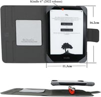 ZhaoCo univerzális tok 6"-os Kindle 2024/2022, Kobo Nia/Clara 2E/Clara HD-hoz - kék 3