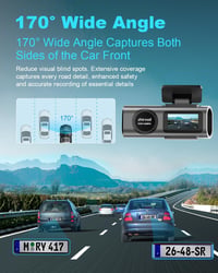 zhiroad 4K WiFi Autós Menetrögzítő Kamera 64GB SD Kártyával, 1.47" IPS Kijelző, 170° Széles Látószög, Éjjellátó, Parkoló Mód - 4K Front 7
