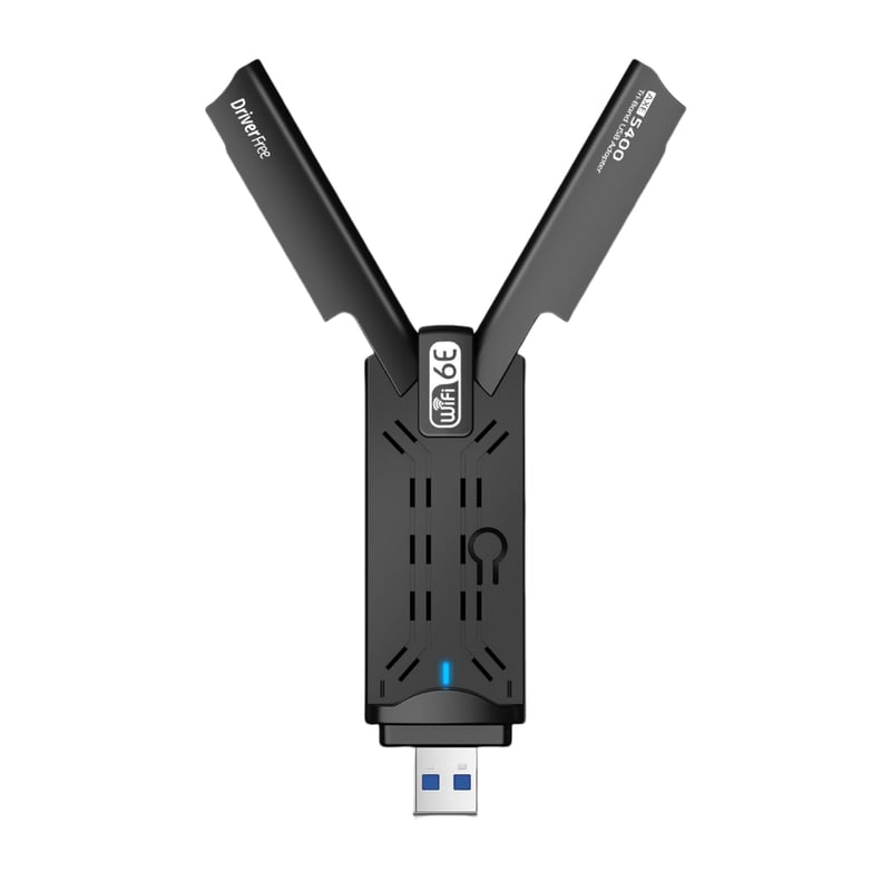 ZHITING WiFi 6E USB adaptér pre PC, AXE5400 trojpásmový 6/5/2,4 GHz, WPA3