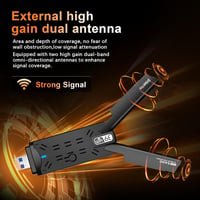 ZHITING WiFi 6E USB WLAN adapter PC-hez, AXE5400 tri-band 6GHz/5GHz/2.4GHz, WPA3 titkosítás 7