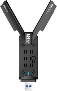 ZHITING WiFi 6E USB WLAN adapter PC-hez, AXE5400 tri-band 6GHz/5GHz/2.4GHz, WPA3 titkosítás 1