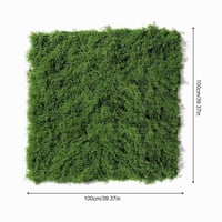 Zhixan umjetni konzervirani tepih od mahovine, 100x100 cm, dekorativna umjetna mahovina, zelena zidna dekoracija za unutarnje i vanjske prostore 2