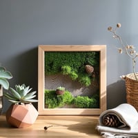 Zhixan umjetni konzervirani tepih od mahovine, 100x100 cm, dekorativna umjetna mahovina, zelena zidna dekoracija za unutarnje i vanjske prostore 7
