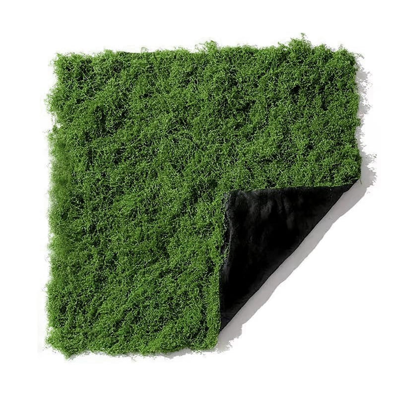 Zhixan umjetni konzervirani tepih od mahovine, 100x100 cm, dekorativna umjetna mahovina, zelena zidna dekoracija za unutarnje i vanjske prostore