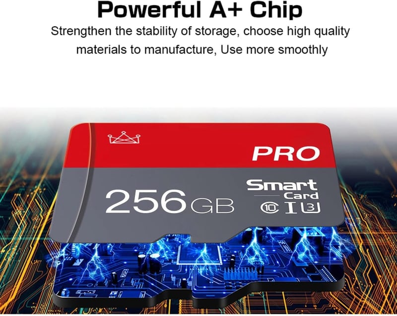 ZHSWEN 256GB Micro SD kártya Class 10 2db adapter nélkül okostelefonhoz kamerához