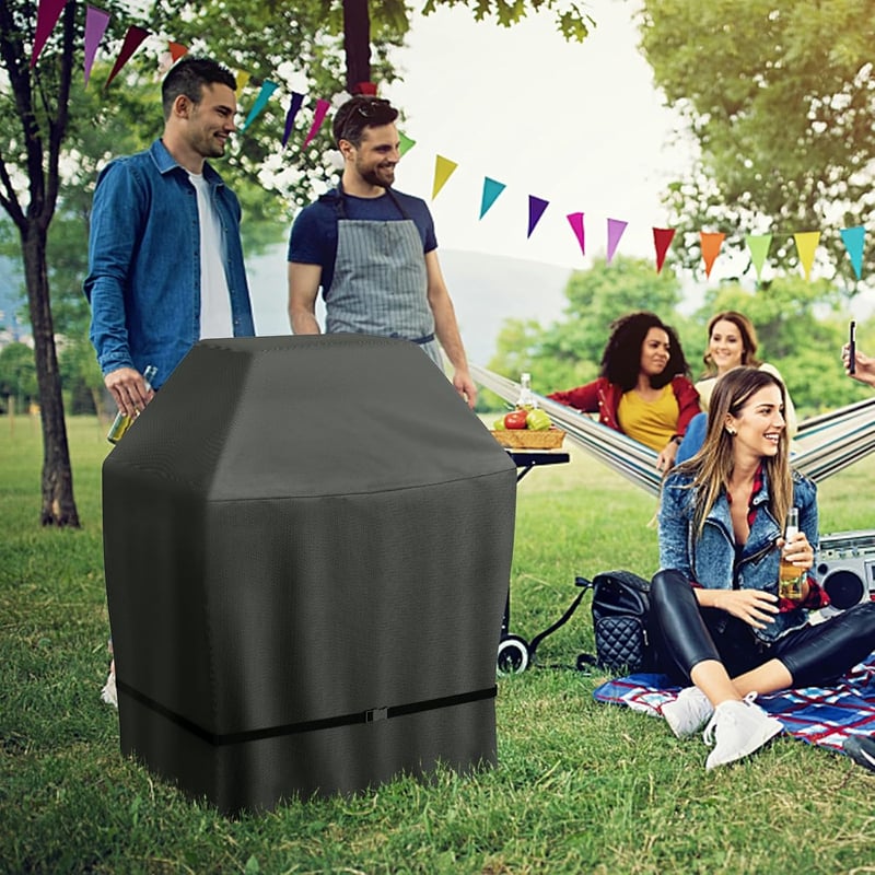 ZHSX Időjárásálló Grillhuzat 82x67x110 cm Weber Spirit E-210 Grillhez, Vízálló BBQ Takaró Állítható Pántokkal 2 Égős Char-Broil, Brinkmann, 