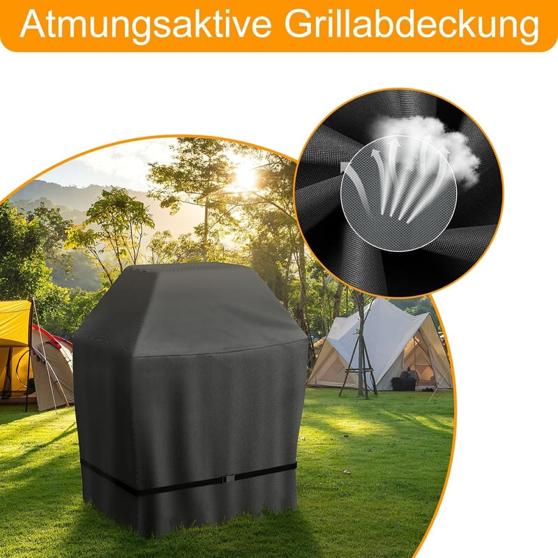 ZHSX Időjárásálló Grillhuzat 82x67x110 cm Weber Spirit E-210 Grillhez, Vízálló BBQ Takaró Állítható Pántokkal 2 Égős Char-Broil, Brinkmann, 