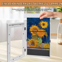 Set 2 rame foto pentru copii ZHUDALA A4, alb - Ramă cu deschidere frontală, ideală pentru desene și creații artistice copii 4