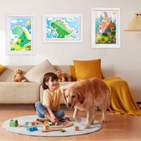 Set 2 rame foto pentru copii ZHUDALA A4, alb - Ramă cu deschidere frontală, ideală pentru desene și creații artistice copii 6
