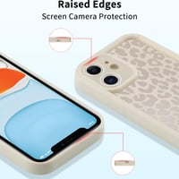 Husă ZhuoFan pentru iPhone 12 6,1" - Model cu imprimeu de leopard, alb mat, ultra subțire, din silicon TPU, rezistentă la șocuri, anti-zgârieturi, carcasă de protecție tip bumper, 07 2