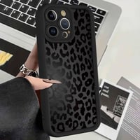 ZhuoFan puzdro pre iPhone 14 Pro Max 6,7" – čierne matné s leopardím vzorom, ultratenký silikónový TPU ochranný kryt odolný voči nárazom a poškriabaniu, 05 2