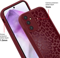 ZhuoFan Samsung Galaxy A55 5G szilikon tok - piros leopárdmintás 3