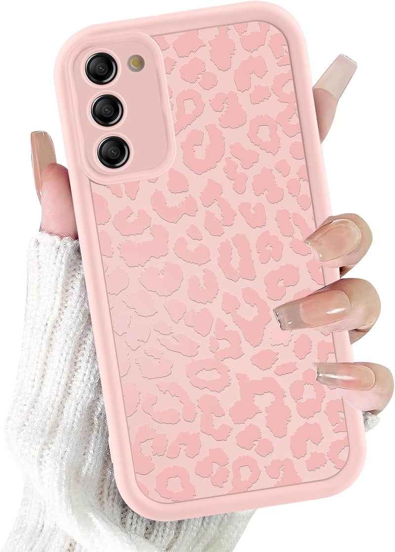 ZhuoFan Samsung Galaxy S22 5G tok - leopárdmintás rózsaszín matt szilikon TPU (03)