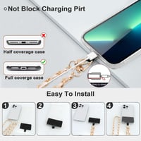 Husă de telefon ZhuoFan pentru Samsung Galaxy A12 4G de 6,5 inchi, capac spate din silicon transparent, cu lanț metalic și baretă pentru încheietură, negru și transparent, 2 bucăți patch-uri 6