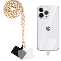 Husă de telefon ZhuoFan pentru Samsung Galaxy A12 4G de 6,5 inchi, capac spate din silicon transparent, cu lanț metalic și baretă pentru încheietură, negru și transparent, 2 bucăți patch-uri 1