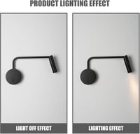 zhxinashu LED fali lámpa 350° forgatható olvasólámpa meleg fehér 3W 4