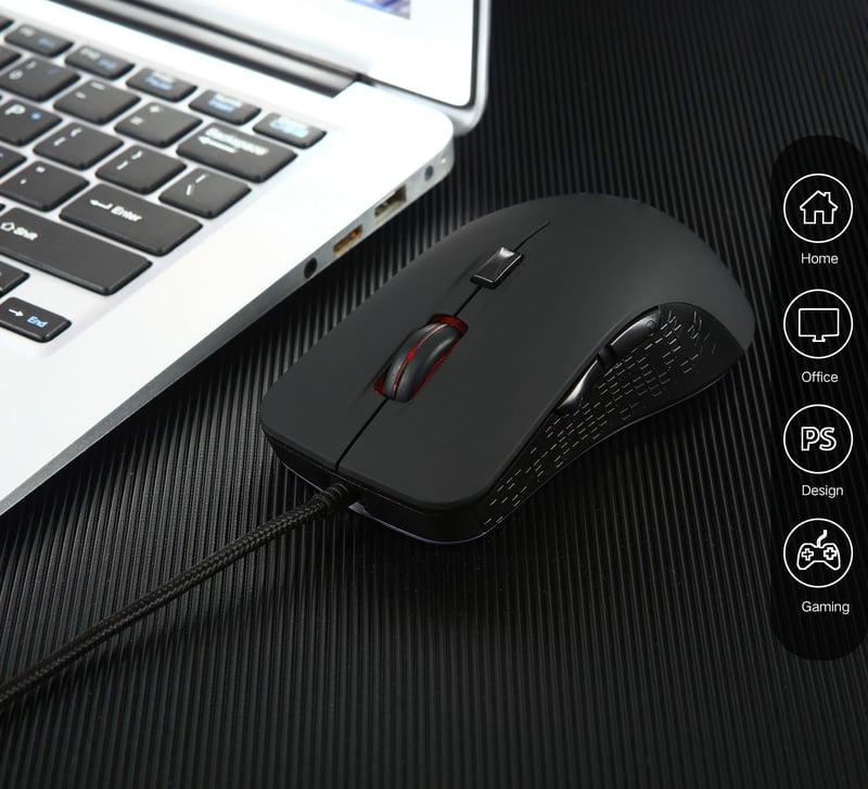 Zienstar Fűthető Egér USB Gaming Mouse Melegítő Fekete 38-48°C