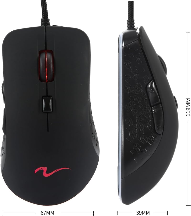 Zienstar Fűthető Egér USB Gaming Mouse Melegítő Fekete 38-48°C