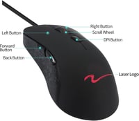 Zienstar Fűthető Egér USB Gaming Mouse Melegítő Fekete 38-48°C 5