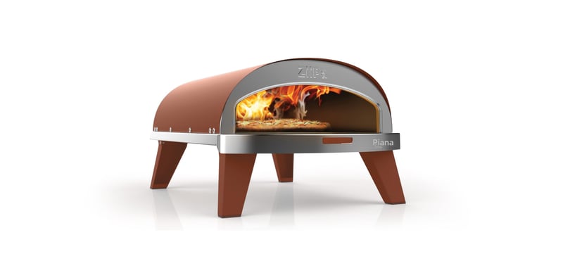 ZiiPa Plynová pec na pizzu terakota 31,5 cm s kordieritovým kameňom, rýchly ohrev