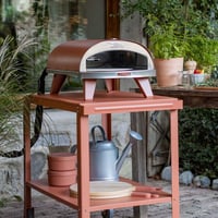 ZiiPa Gázüzemű Pizzasütő Terrakotta 31,5cm Cordierit Kővel Gyors Fűtés 4