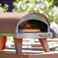 ZiiPa Gázüzemű Pizzasütő Terrakotta 31,5cm Cordierit Kővel Gyors Fűtés 7