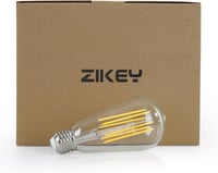 ZIKEY 10W LED Edison izzó E27 3db, 2700K meleg fehér, 1000 lumen, szabályozható 7
