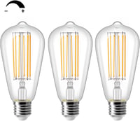 ZIKEY 10W LED Edison izzó E27 3db, 2700K meleg fehér, 1000 lumen, szabályozható 1