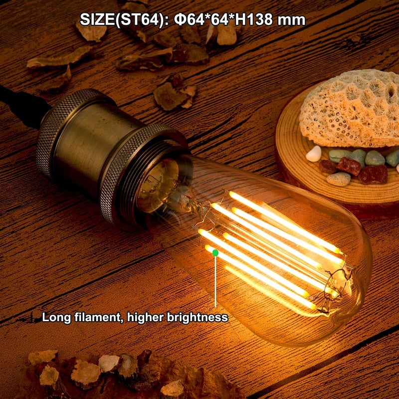 ZIKEY 10W LED Edison izzó E27 3db, 2700K meleg fehér, 1000 lumen, szabályozható