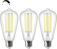 ZIKEY ST64 10W LED Edison izzó E27 - hideg fehér 6500K - 3 db 1