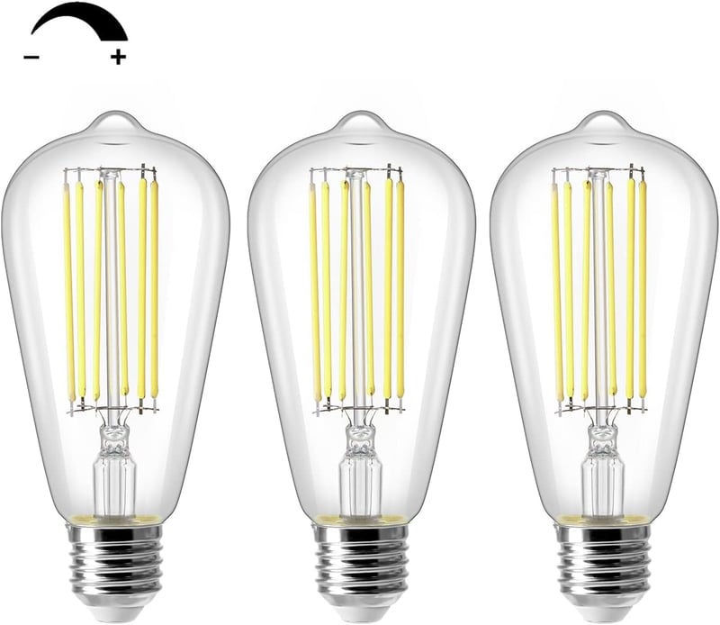 ZIKEY ST64 10W LED Edison izzó E27 - hideg fehér 6500K - 3 db