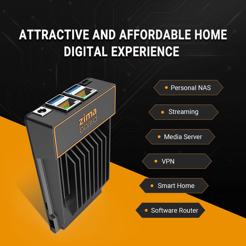 ZimaBoard 832 X86 Mini Szerver Számítógép - Intel Celeron, 8GB RAM, 32GB Tárhely, Dual Gigabit, PCIe, SATA 6.0 Gb/s, 4K Médialejátszás