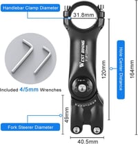ZIMAOER 31.8mm Alumínium Kerékpár Kormányszár 120mm Állítható Emelő MTB Országúti 2
