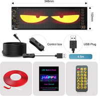ZIMAOER LED Szem Teherautóhoz, Autó Denevér Szem Lámpa, Programozható Kijelző 7