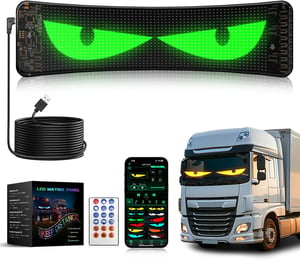 ZIMAOER Ochi de Demon LED pentru mașini și camioane, afișaj LED flexibil programabil pentru reclame personalizate