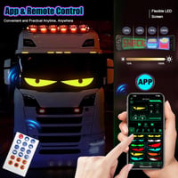 ZIMAOER Ochi de Demon LED pentru mașini și camioane, afișaj LED flexibil programabil pentru reclame personalizate 2