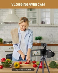 ZIMOCE 4K videokamera 48MP 21x zoom 270° kijelzővel vlogging kamerához 4