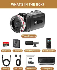 ZIMOCE 4K videokamera 48MP 21x zoom 270° kijelzővel vlogging kamerához 6