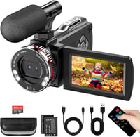 ZIMOCE 4K videokamera 48MP 21x zoom 270° kijelzővel vlogging kamerához 1